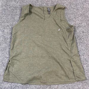 Mountain Hardwear Womens Top M Green Hemp Blend Lena Tank Sleeveless